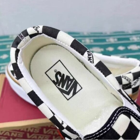 Vans Black and White Checkered Platform Sneakers - Picture 6 of 9